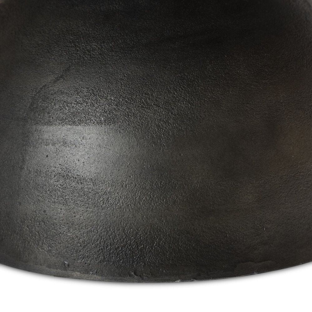 Solas Coffee Table Hammered Grey + Polished Black Marble