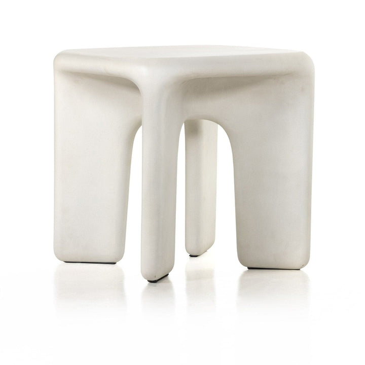 Diego End Table - White Concrete