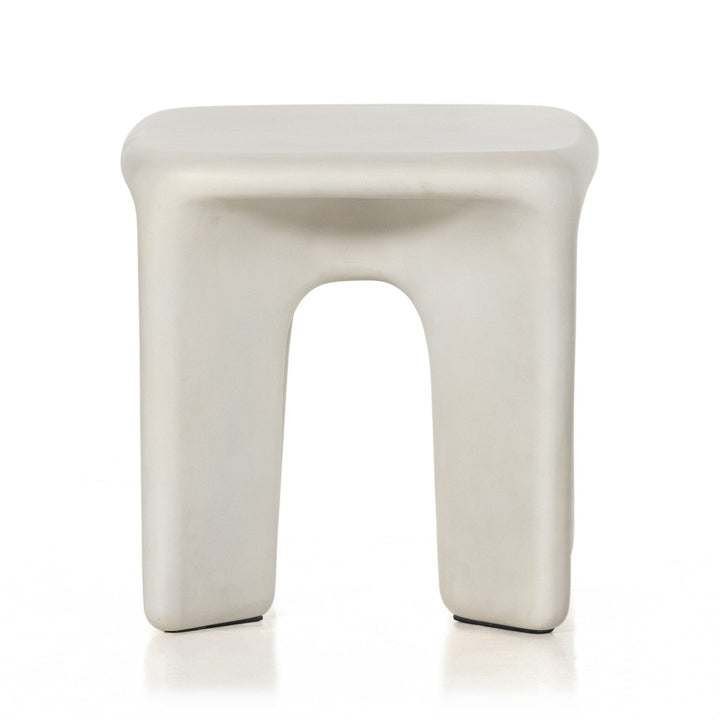 Diego End Table - White Concrete