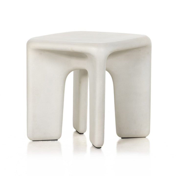 Diego End Table - White Concrete