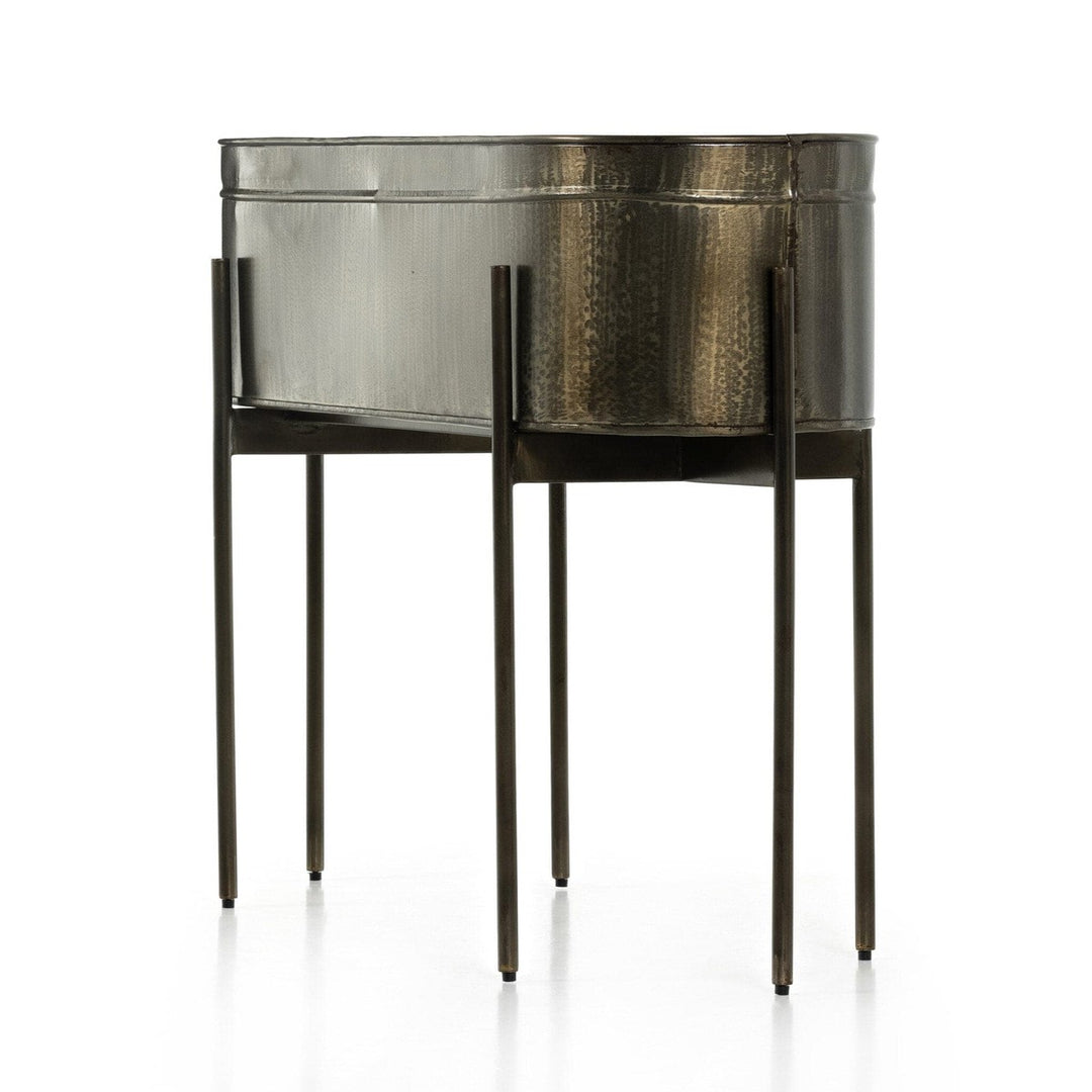 Jace Large Planter - Dark Brass