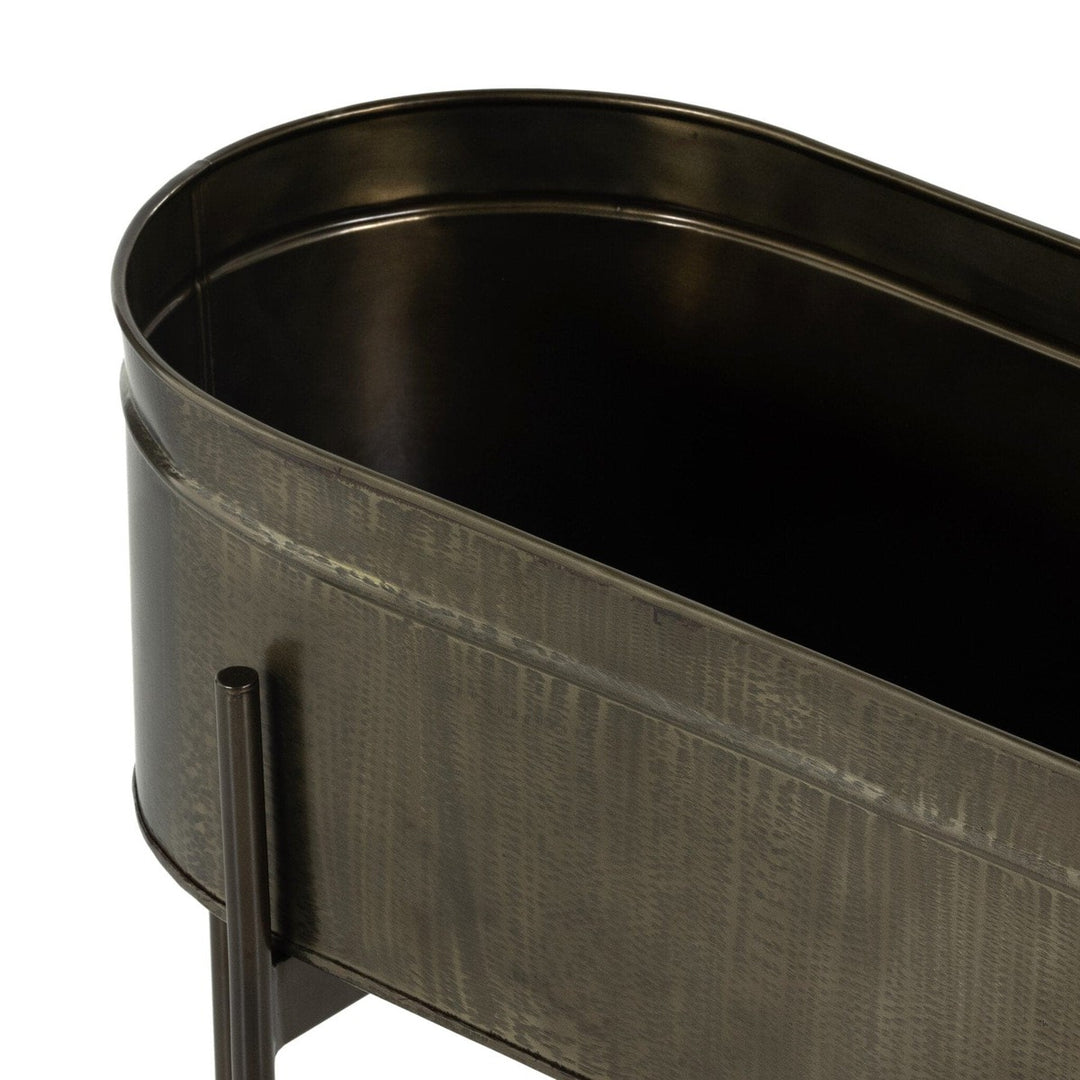 Jace Large Planter - Dark Brass