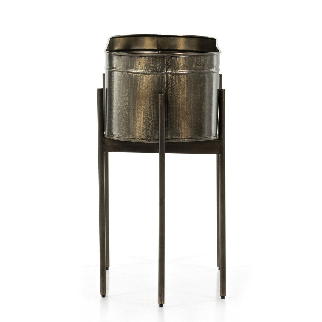 Jace Large Planter - Dark Brass