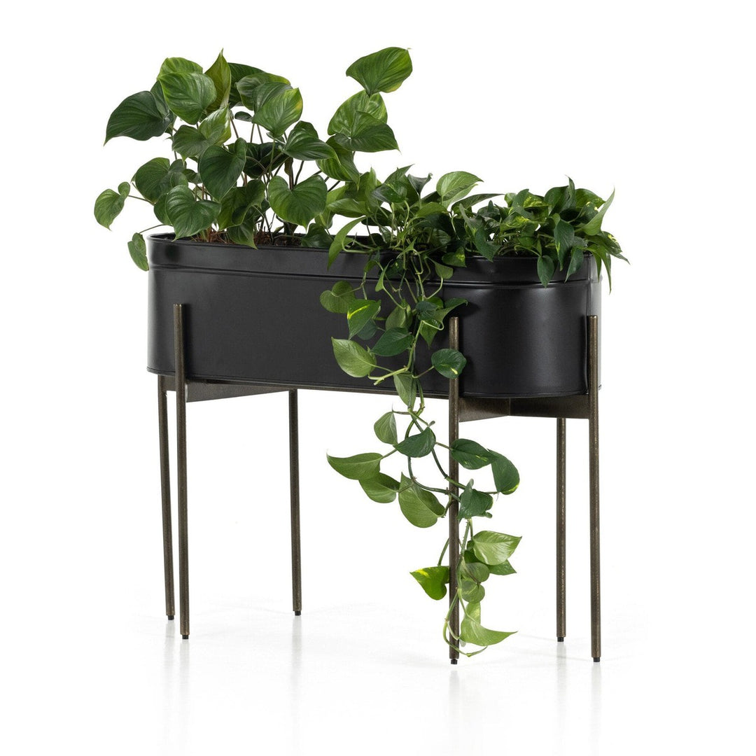 Jace Large Planter - Weathered Brass