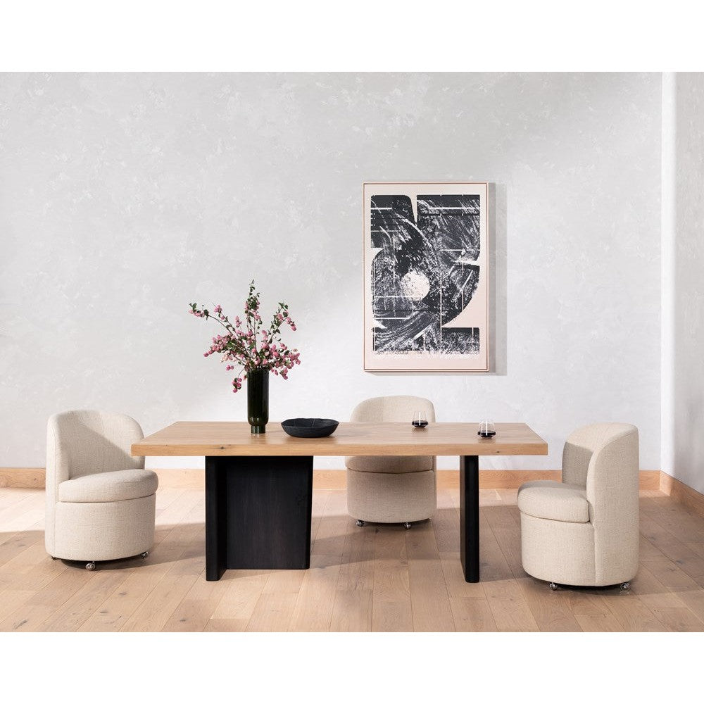 Ula Dining Table - Dry Wash Poplar-Four Hands-STOCKR-224306-001-Dining Tables-2-France and Son