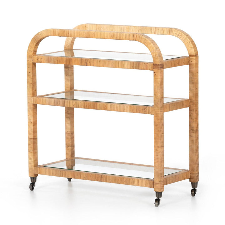 Daphne Bar Cart - Wrapped Honey Rattan