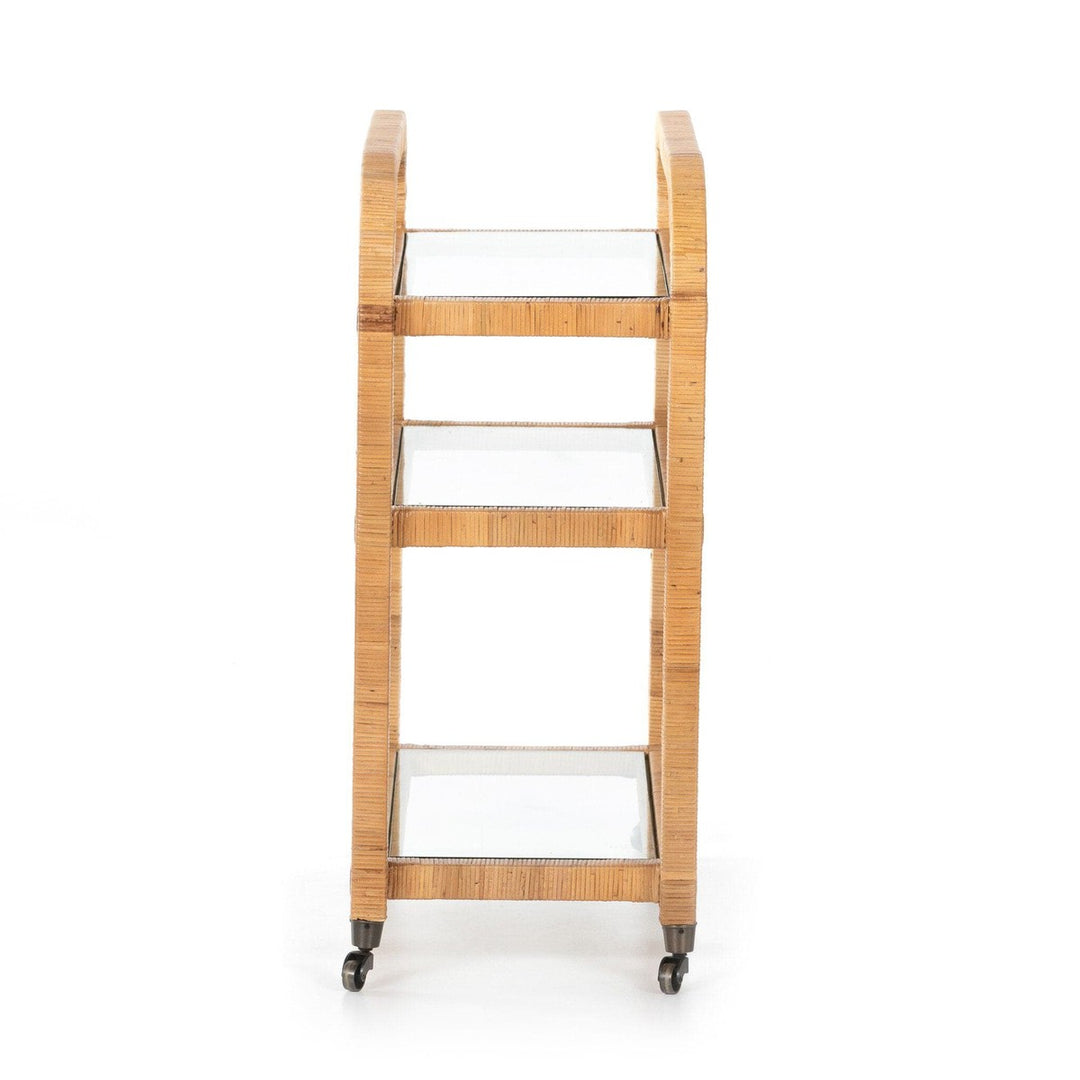 Daphne Bar Cart - Wrapped Honey Rattan