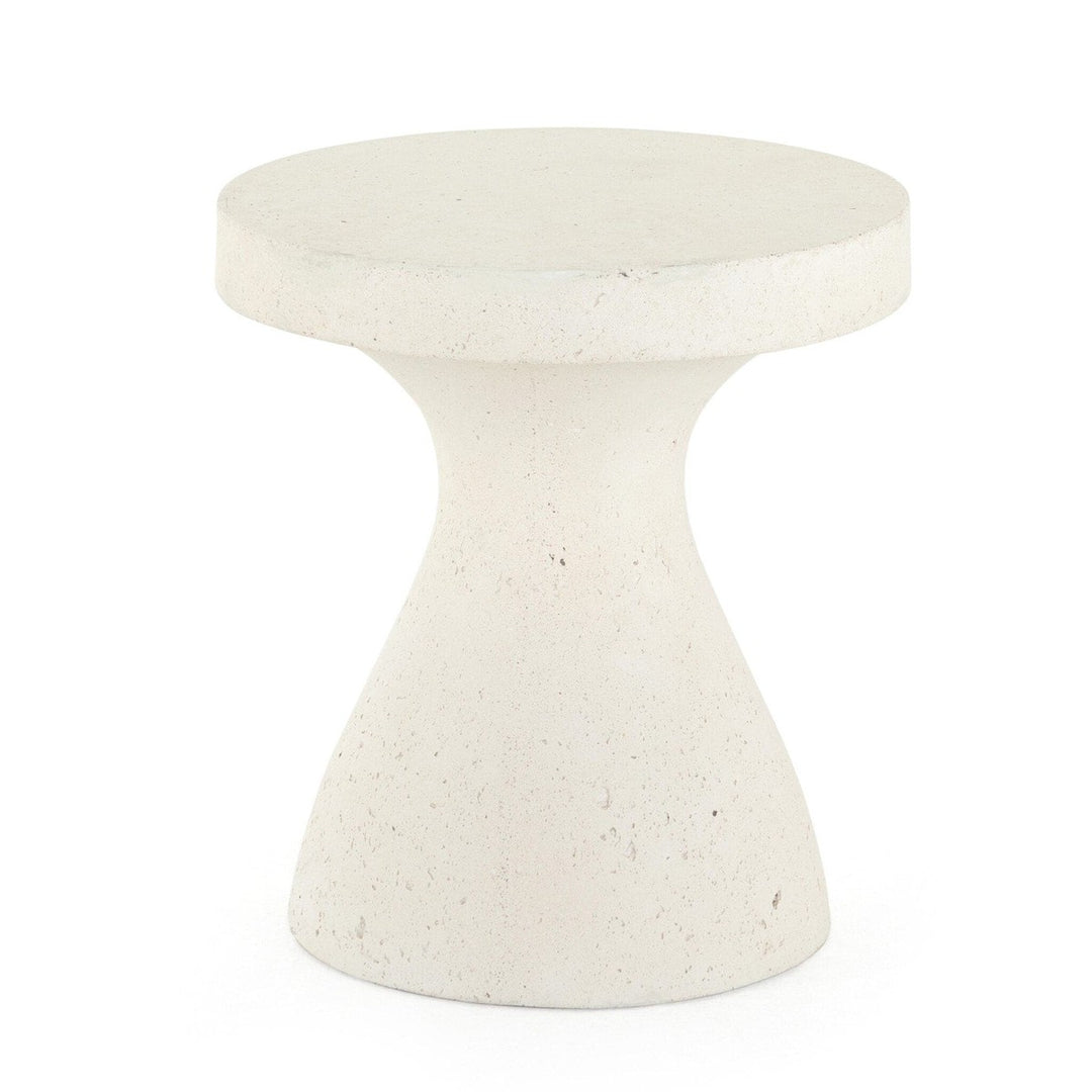 Koa Outdoor End Table - Textured White