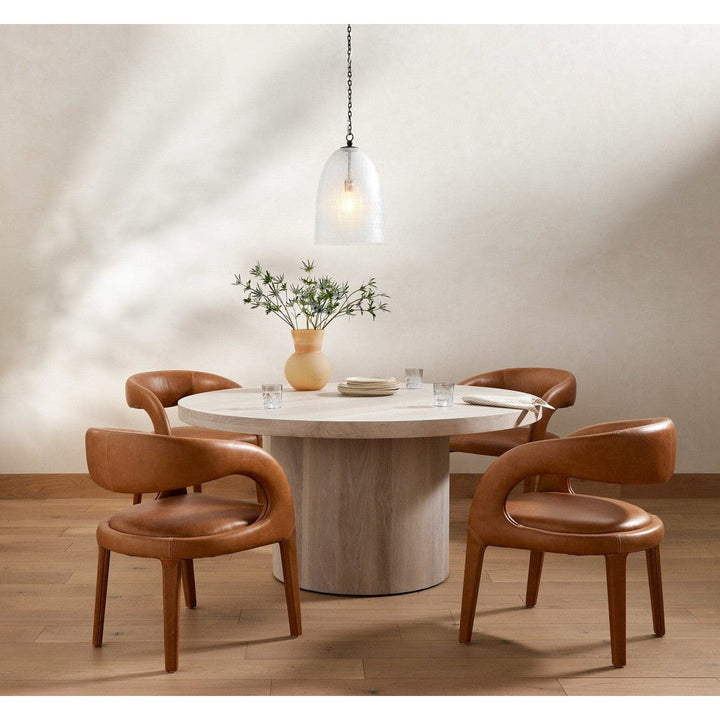 Holden Round Dining Table - Ashen Walnut