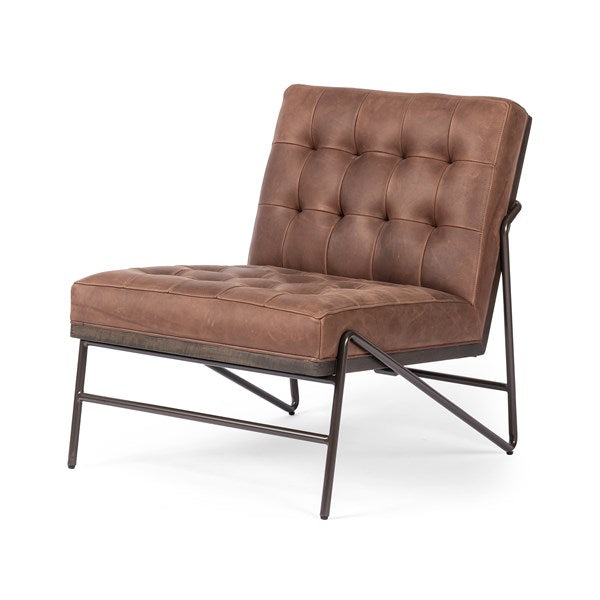 Romy Chair-Four Hands-FH-224405-011-Lounge ChairsBronze Gunmetal Leather-14-France and Son