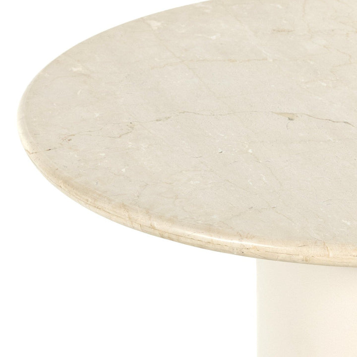 Bella Round Dining Table - Cream Marble