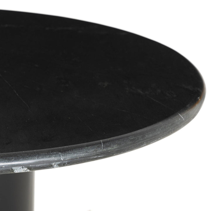 Clara Round Dining Table - Black Marble