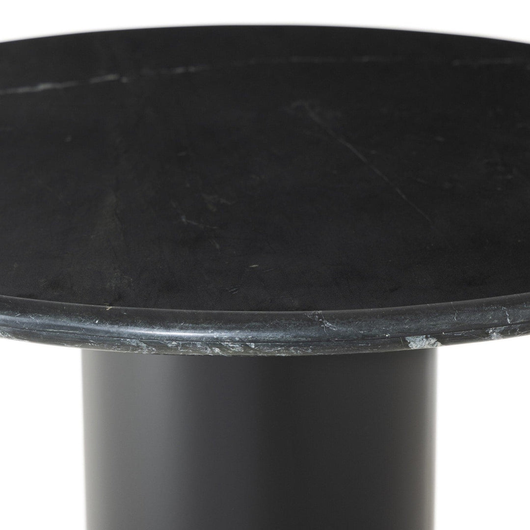 Clara Round Dining Table - Black Marble