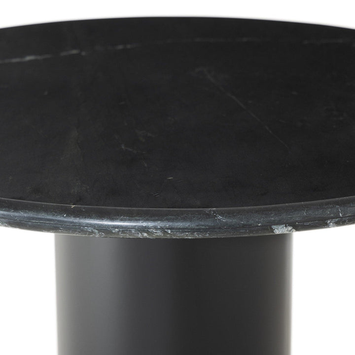 Clara Round Dining Table - Black Marble