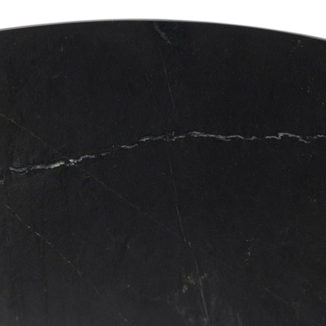 Clara Round Dining Table - Black Marble