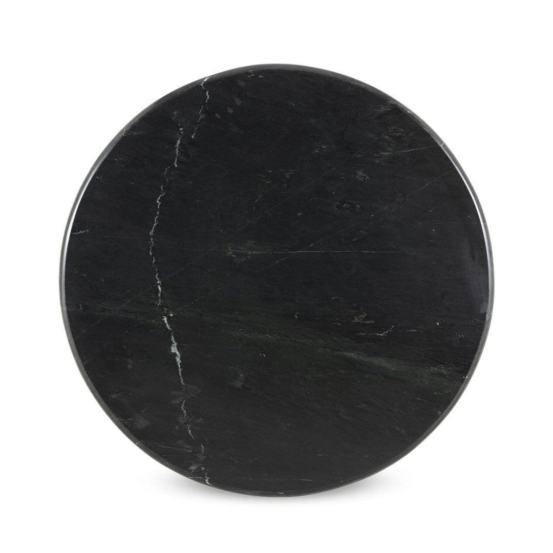 Clara Round Dining Table - Black Marble