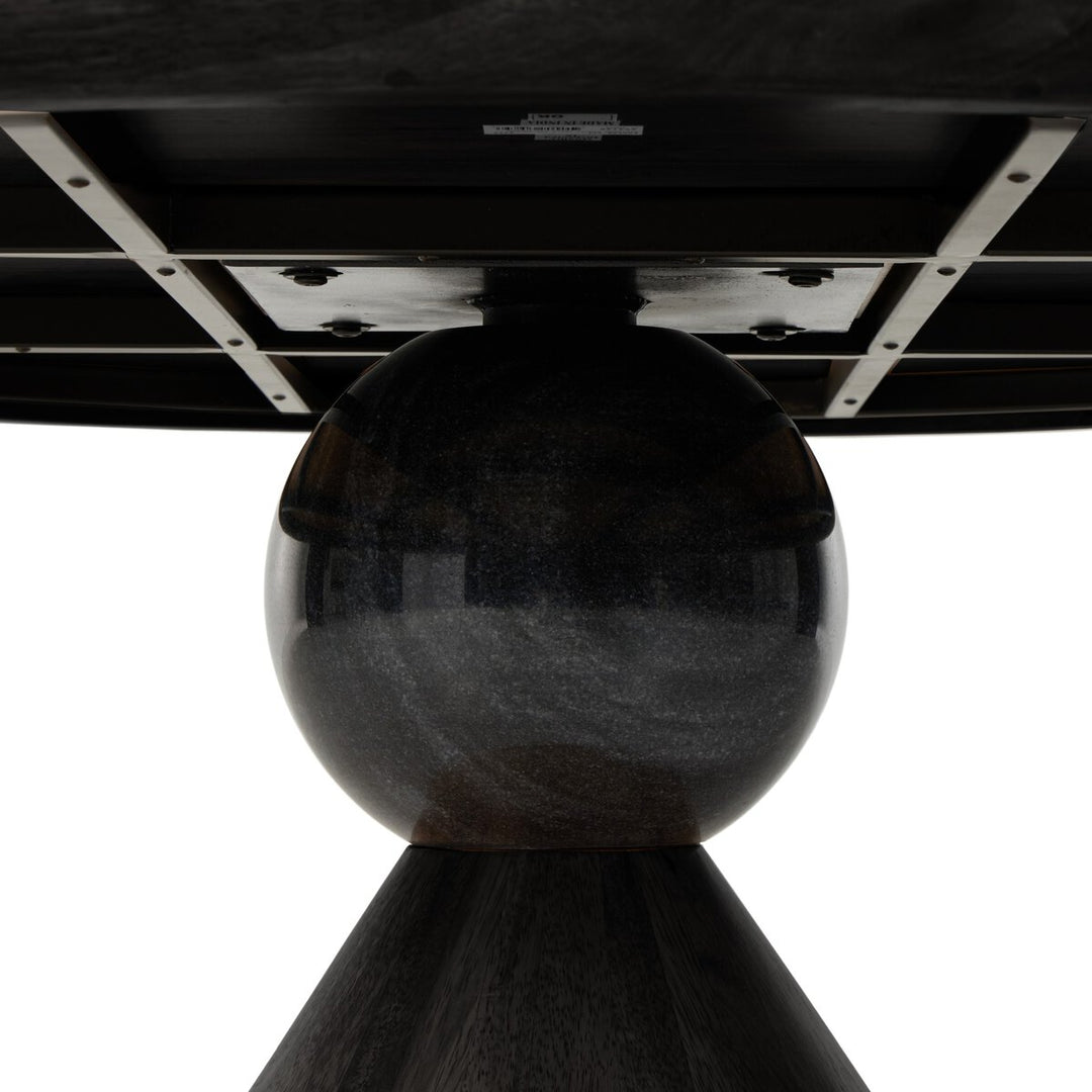 Juliana Dining Table - Worn Black Marble