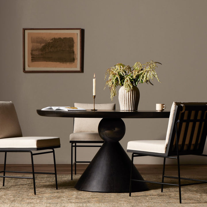 Juliana Dining Table - Worn Black Marble