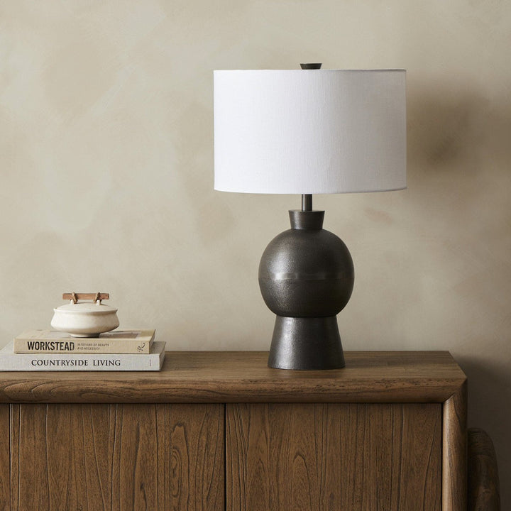 Kendra Table Lamp - Textured Black Aluminum