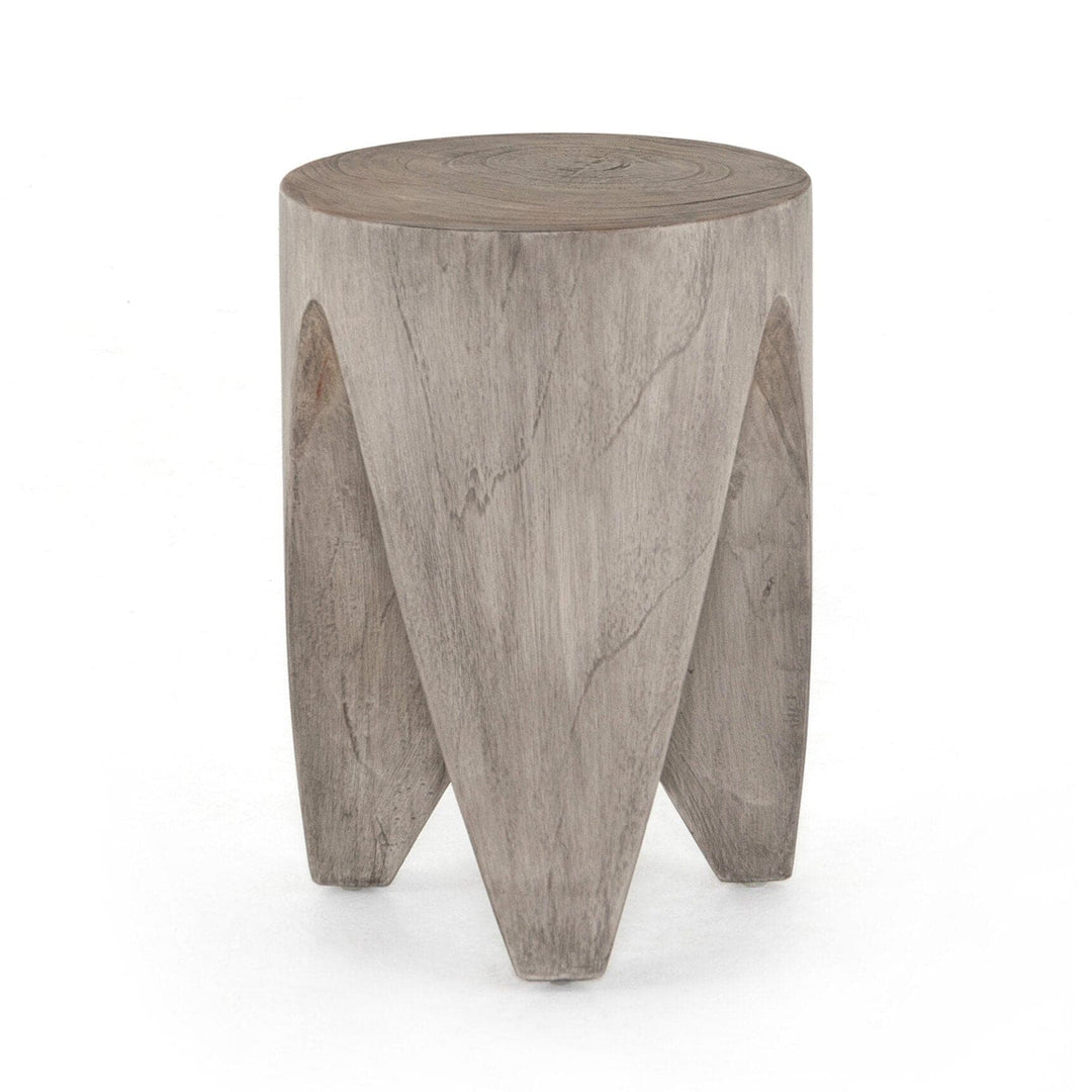 Patrick Outdoor End Table - Weathered Grey Teak