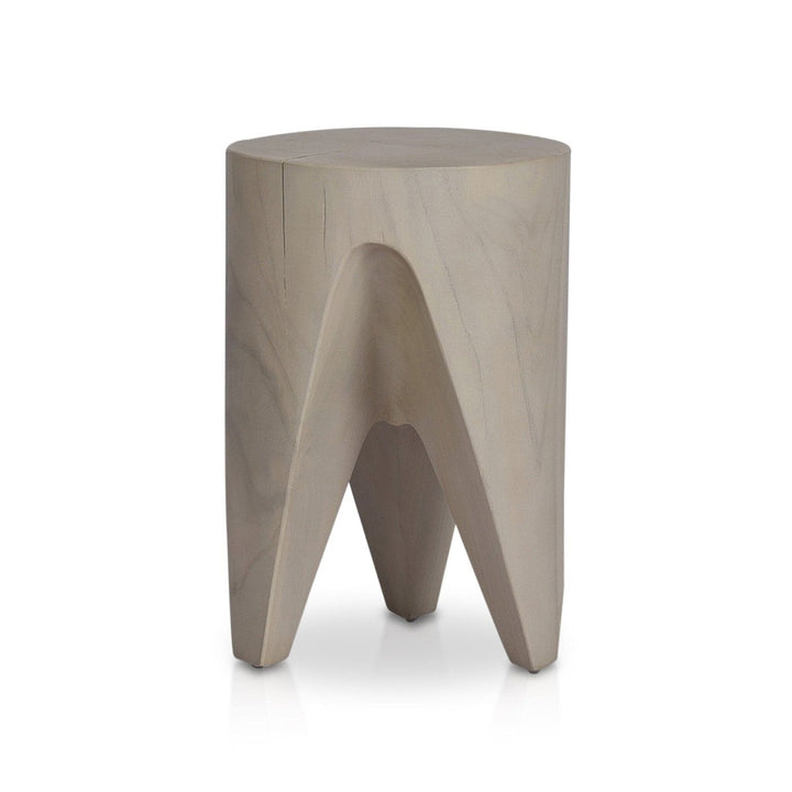 Patrick Outdoor End Table - Ivory Teak