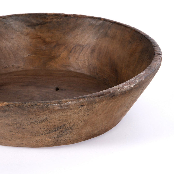 Gathered Wooden Bowl - Reclaimed Natural