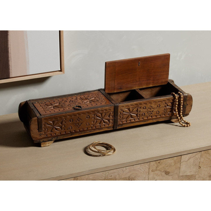 Found Carved Box - Reclaimed Natural