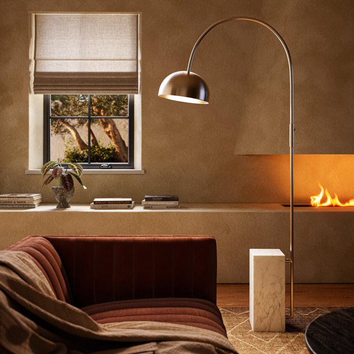 Ansel Floor Lamp - White Marble