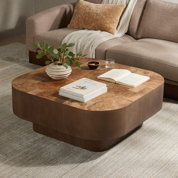 Pearl Coffee Table - Warm Umber Burl