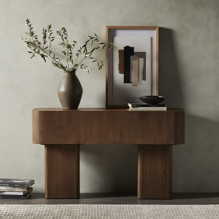 Luna Console Table - Warm Umber Burl