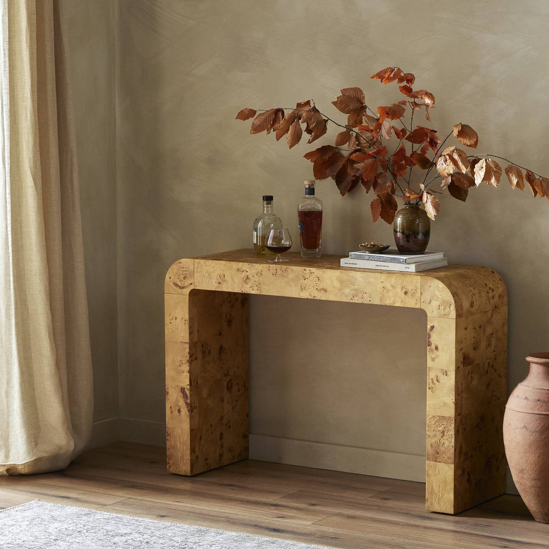 Jackson Console Table - Natural Poplar Burl