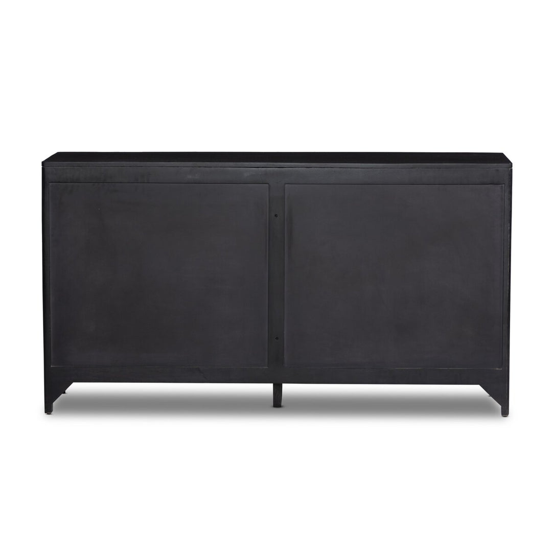 Adelaide 6 Drawer Dresser - Black Wash W/ Black Cane