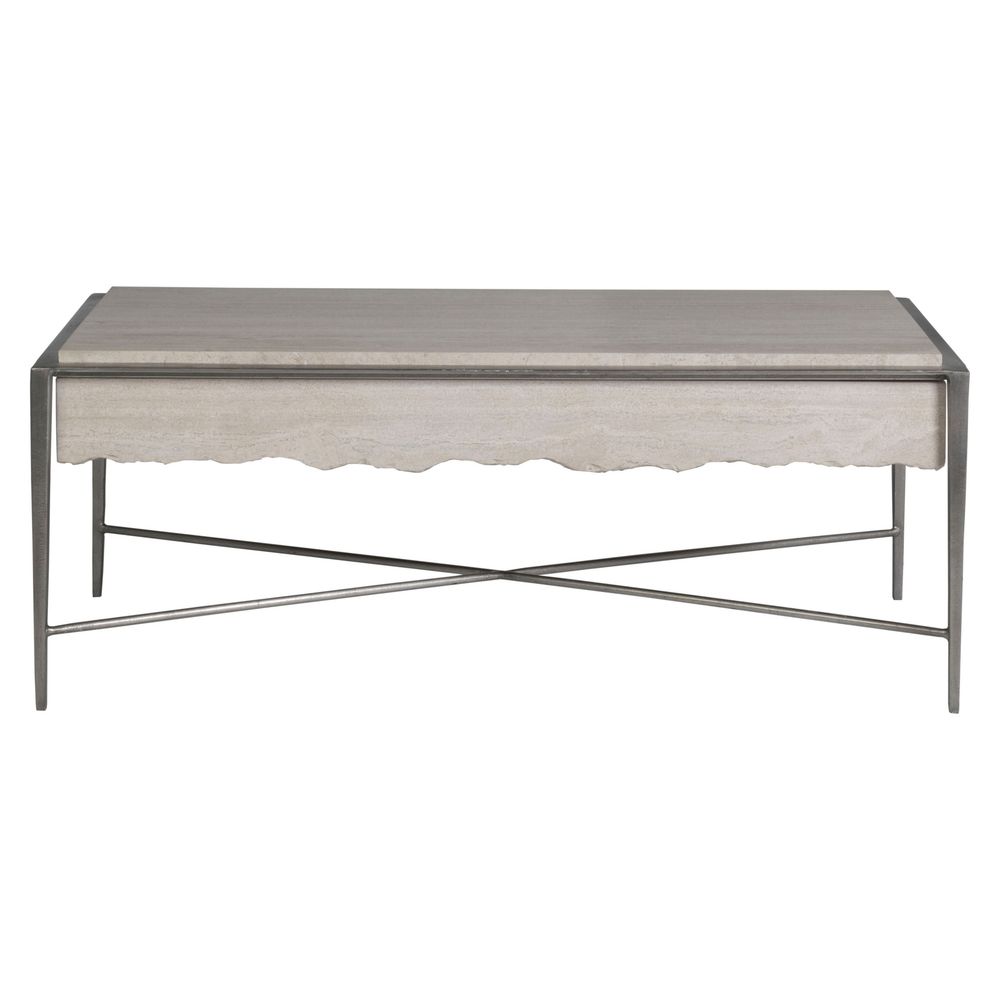 Everest Rectangular Cocktail Table - Silver Leaf