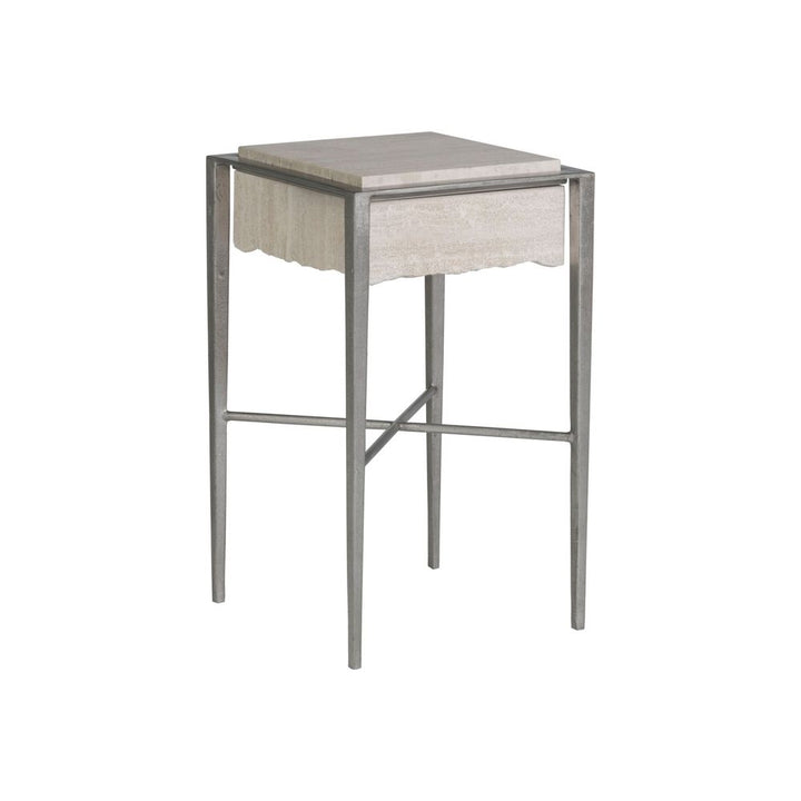 Side Tables Everest Square Spot Table - Silver Leaf