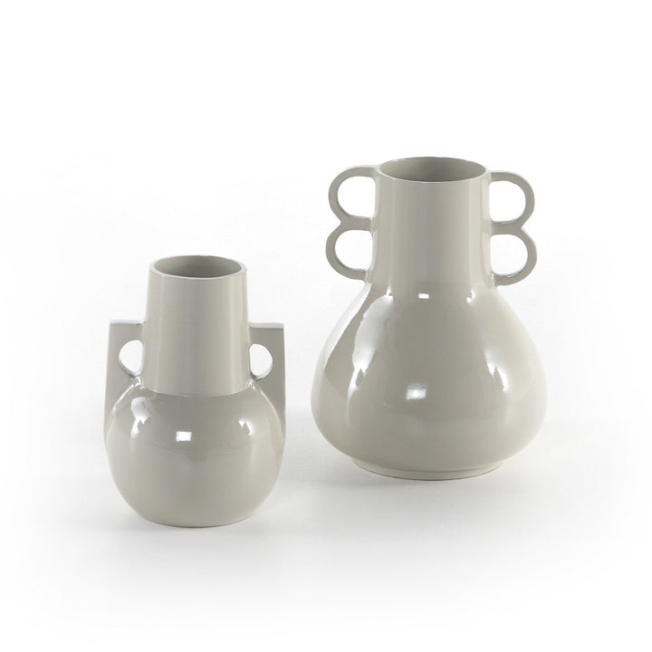 Primerose Vases-Set Of 2 - Light Grey