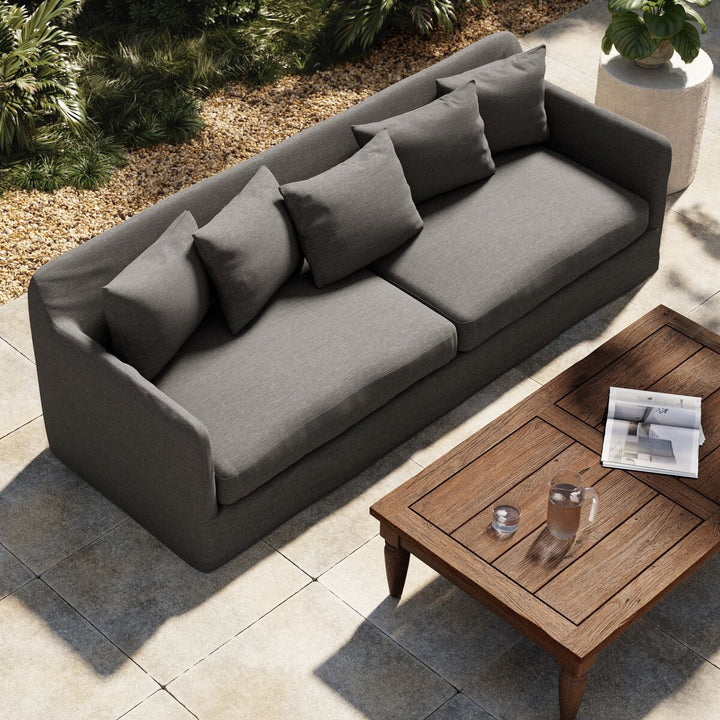 Marlin Outdoor Slipcover Sofa - Venao Charcoal