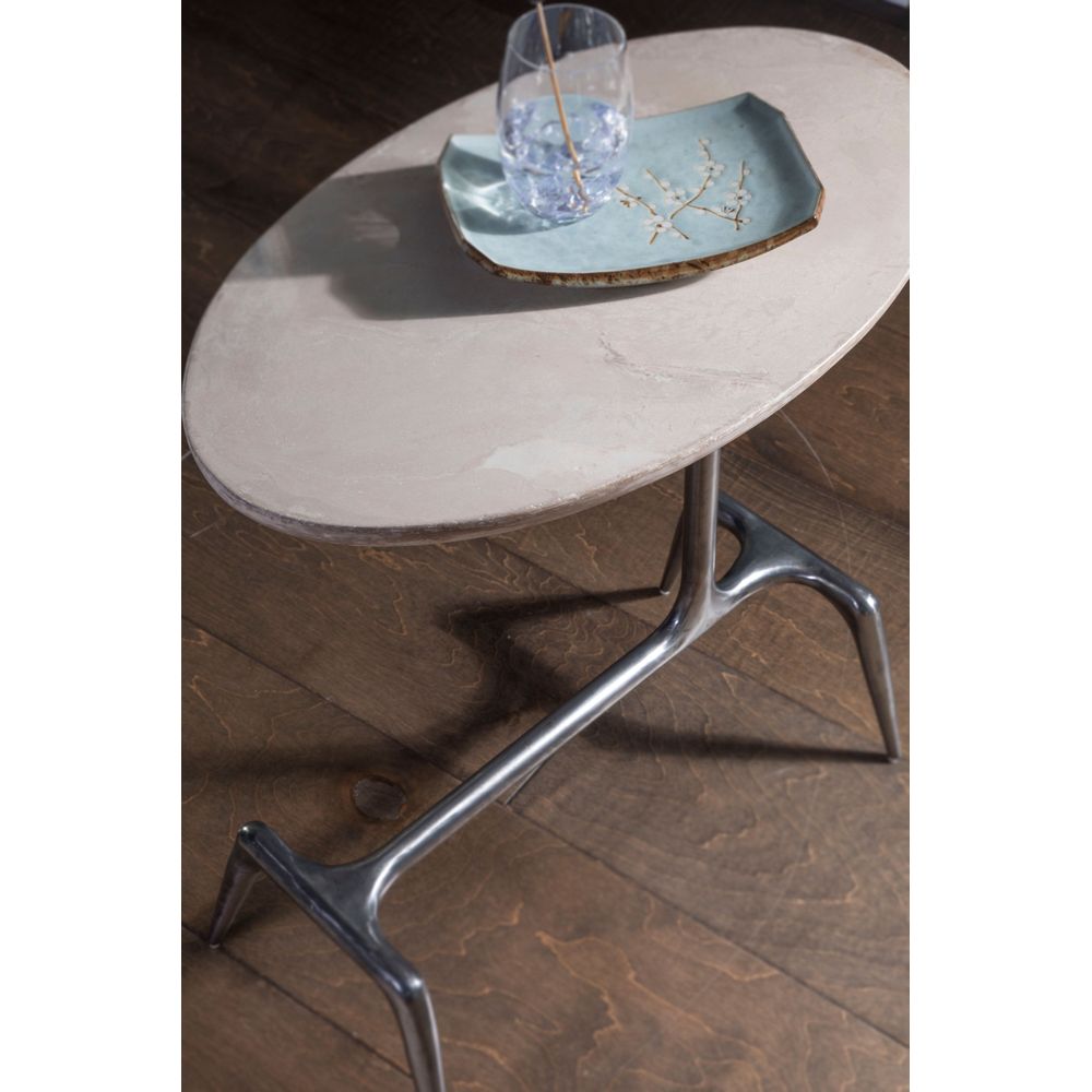 Side Tables Wilder Oval Spot Table - Natural Iron