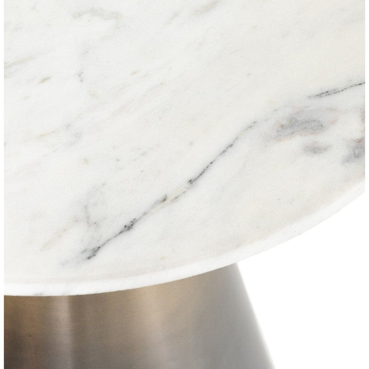 Ashton End Table - Charcoal and White Marble