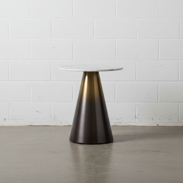 Ashton End Table - Charcoal and White Marble - Open Box