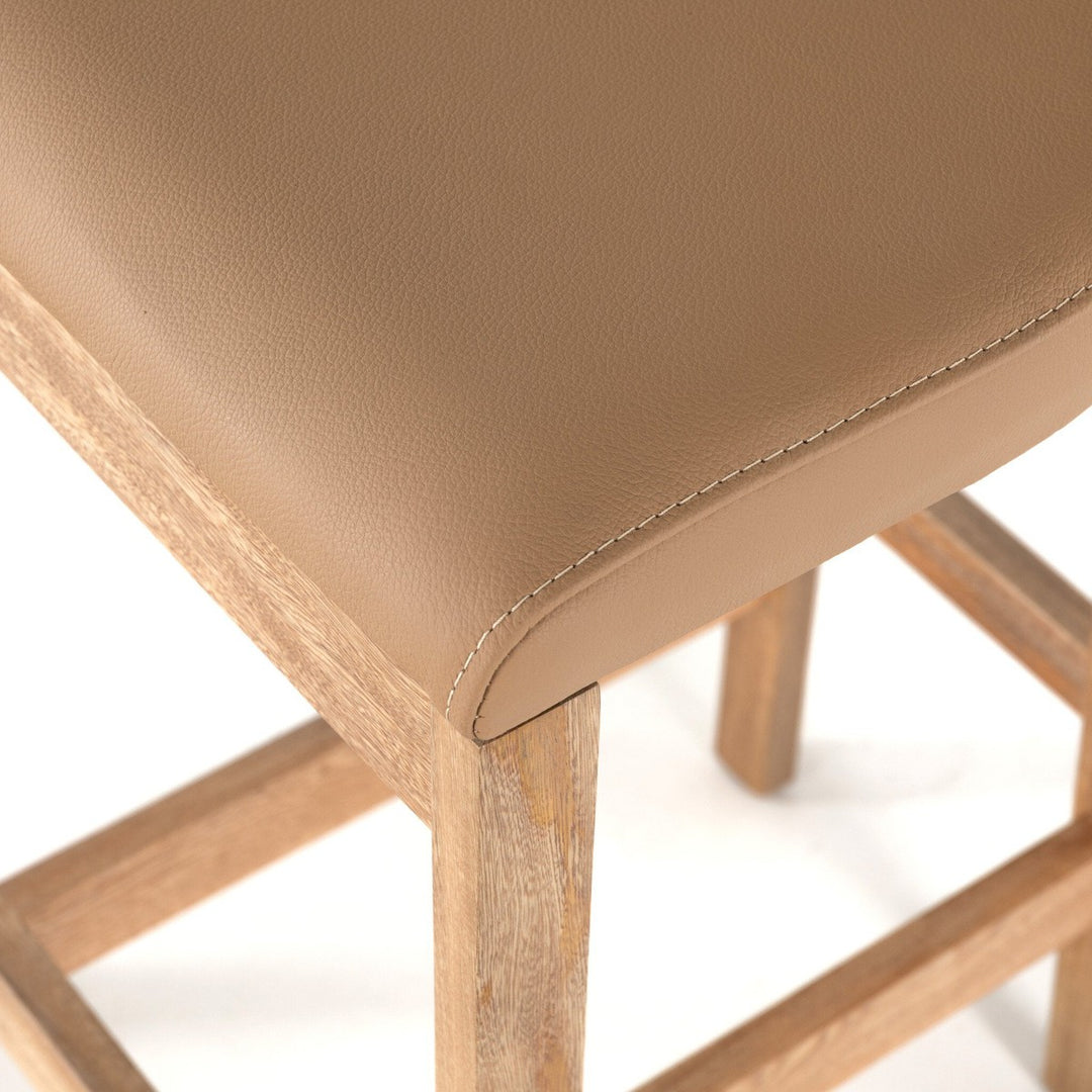 Tex Counter Stool - Natural Leather