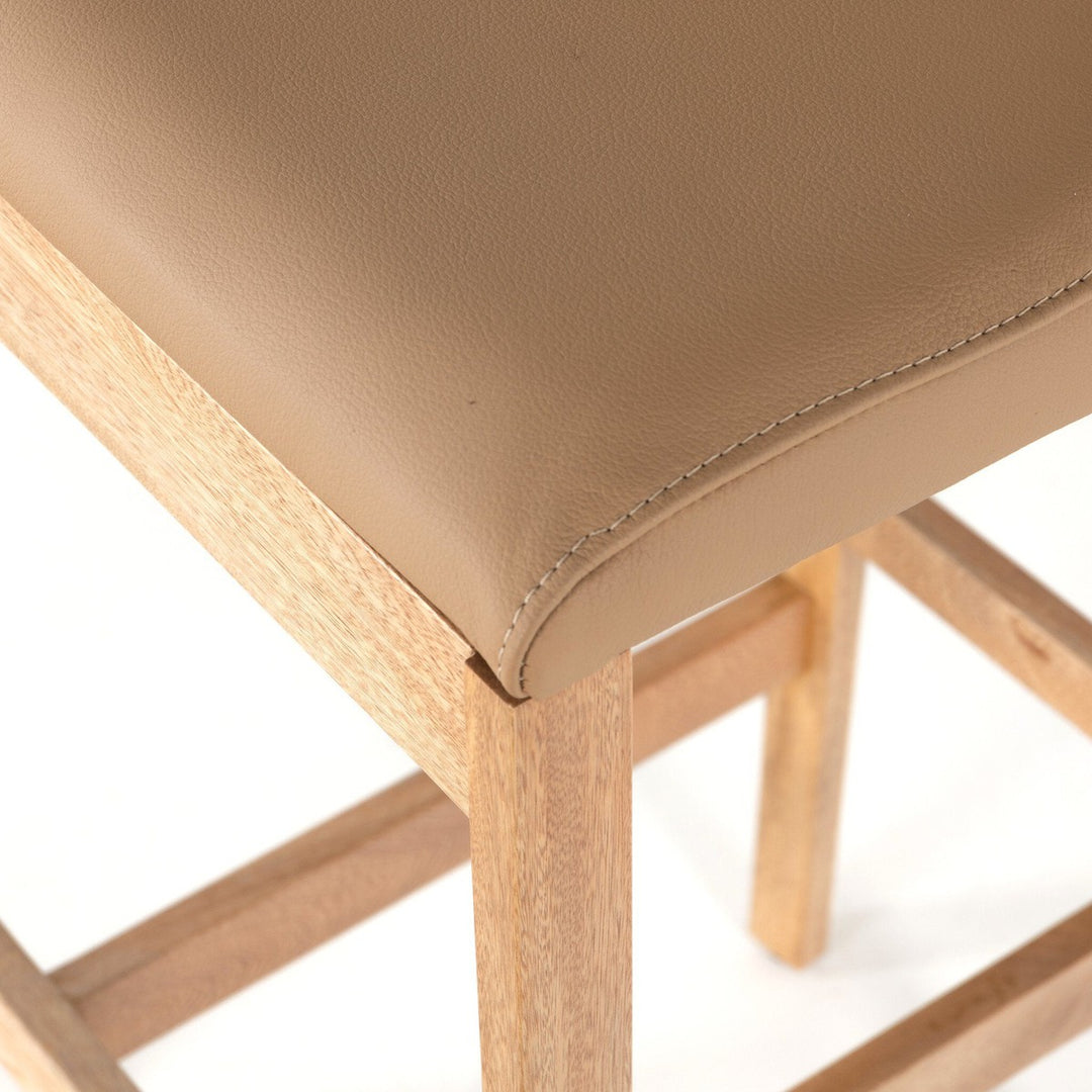 Tate Bar Stool - Natural Leather