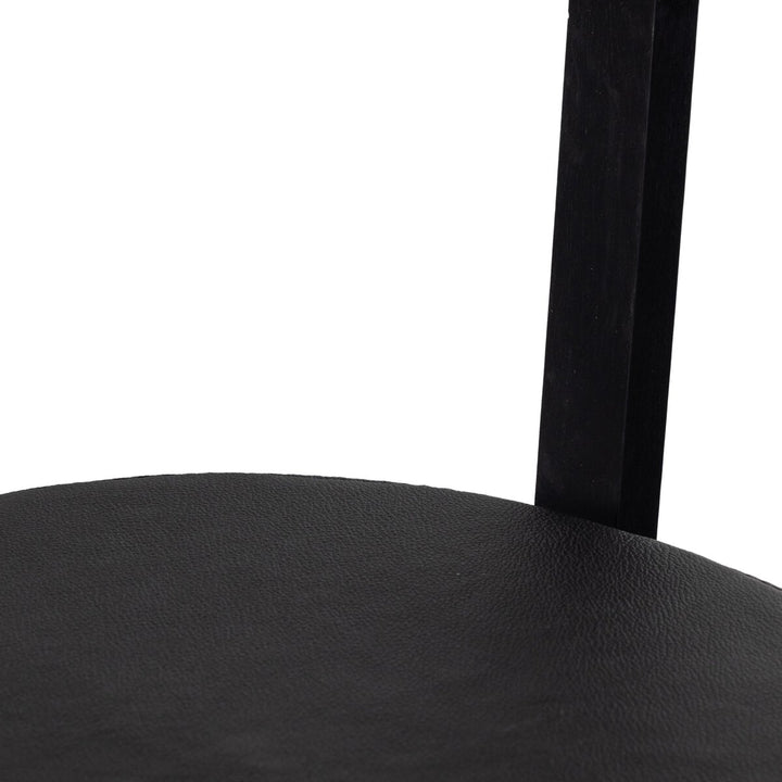 Rex Bar + Counter Stool - Bar Stool - Black Leather