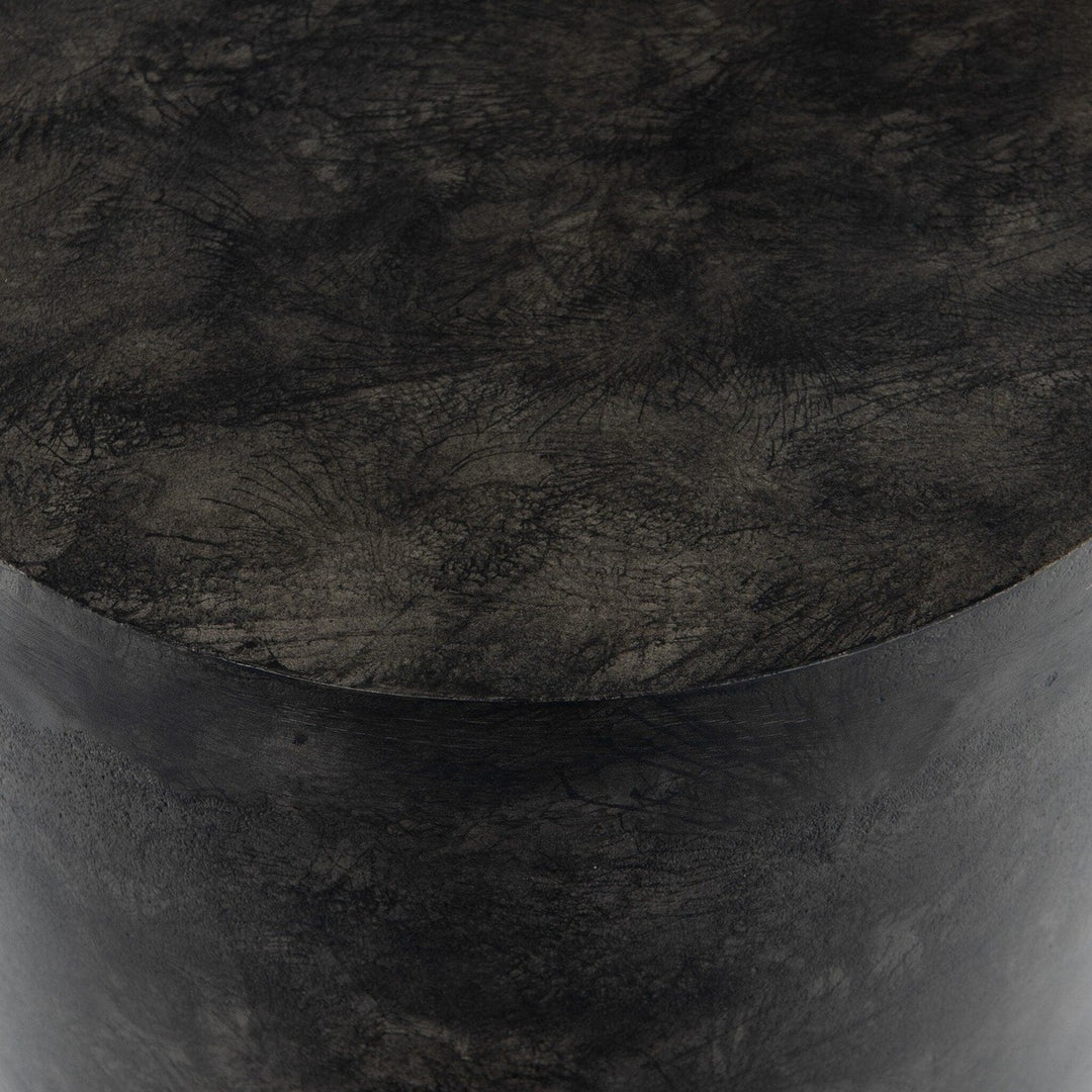 Antonella End Table - Raw Black