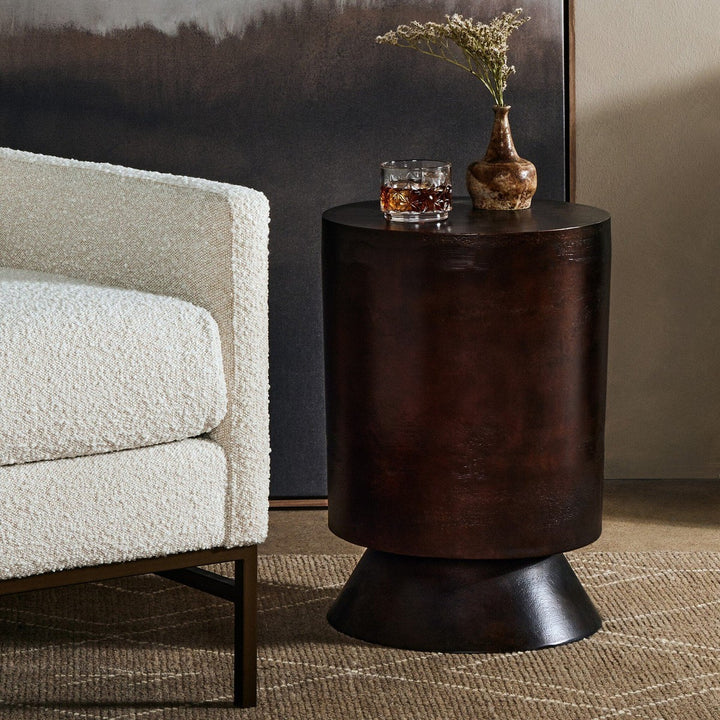 Antonella End Table - Antique Rust