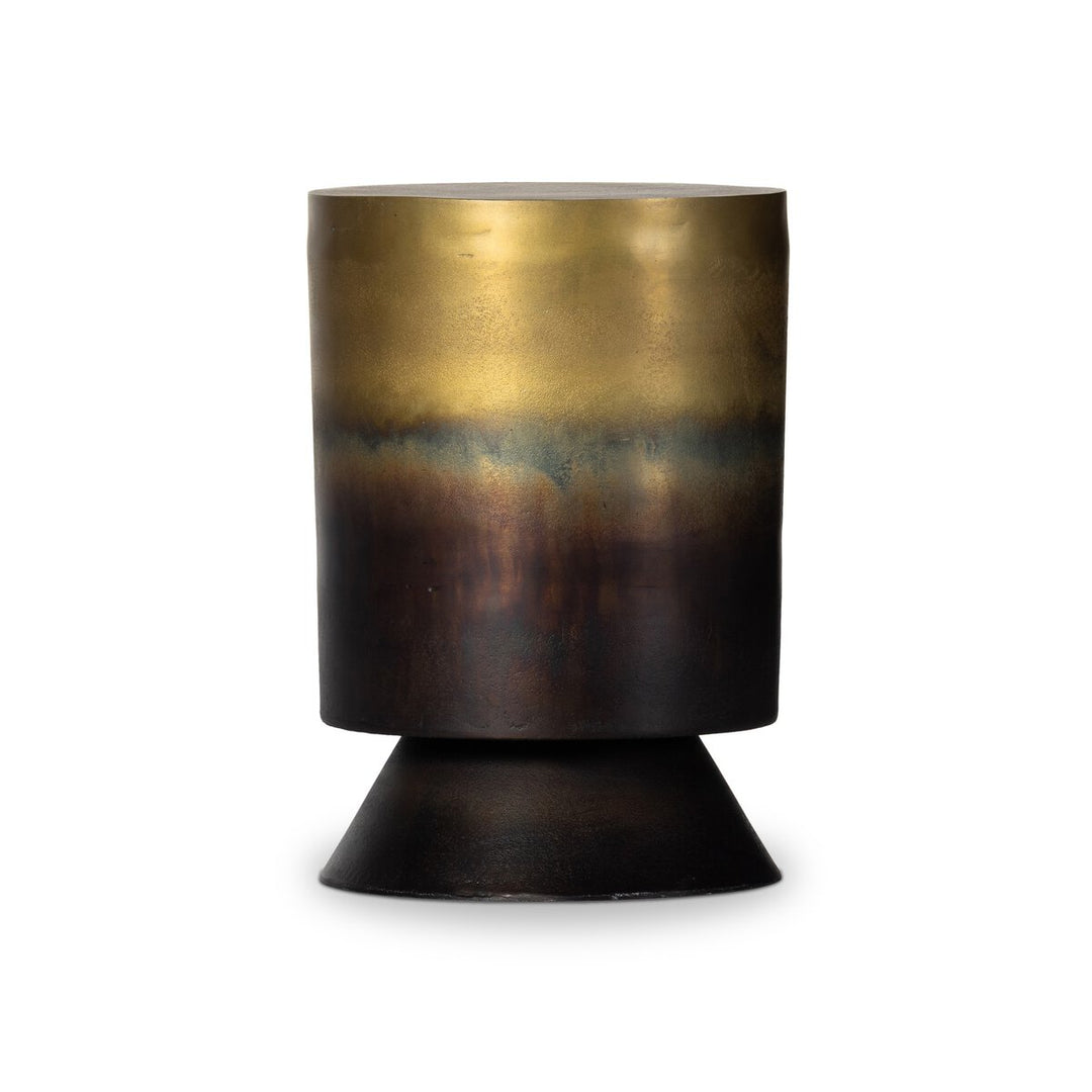 Cecilia End Table - Rustic Brass Ombre