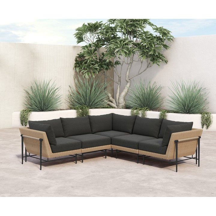 Cavan Outdoor 5 Pc Sectional - Venao Charcoal