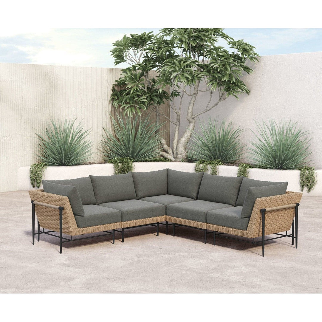 Cavan Outdoor 5 Pc Sectional - Venao Charcoal