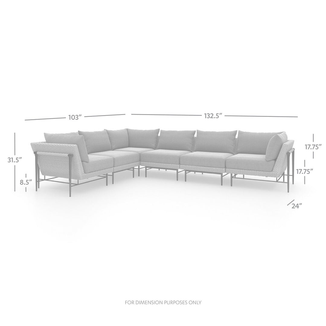 Dublin Outdoor 6 Pc Sectional