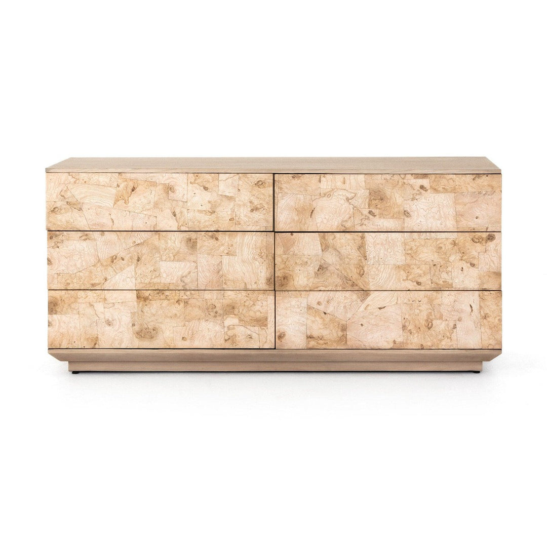 Journey 6 Drawer Dresser - Bleached Burl