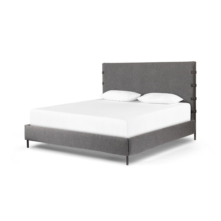 Anders Bed - Knoll Charcoal- King